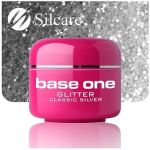 glitter 7 Classic Silver base one żel kolorowy gel kolor SILCARE 5 g